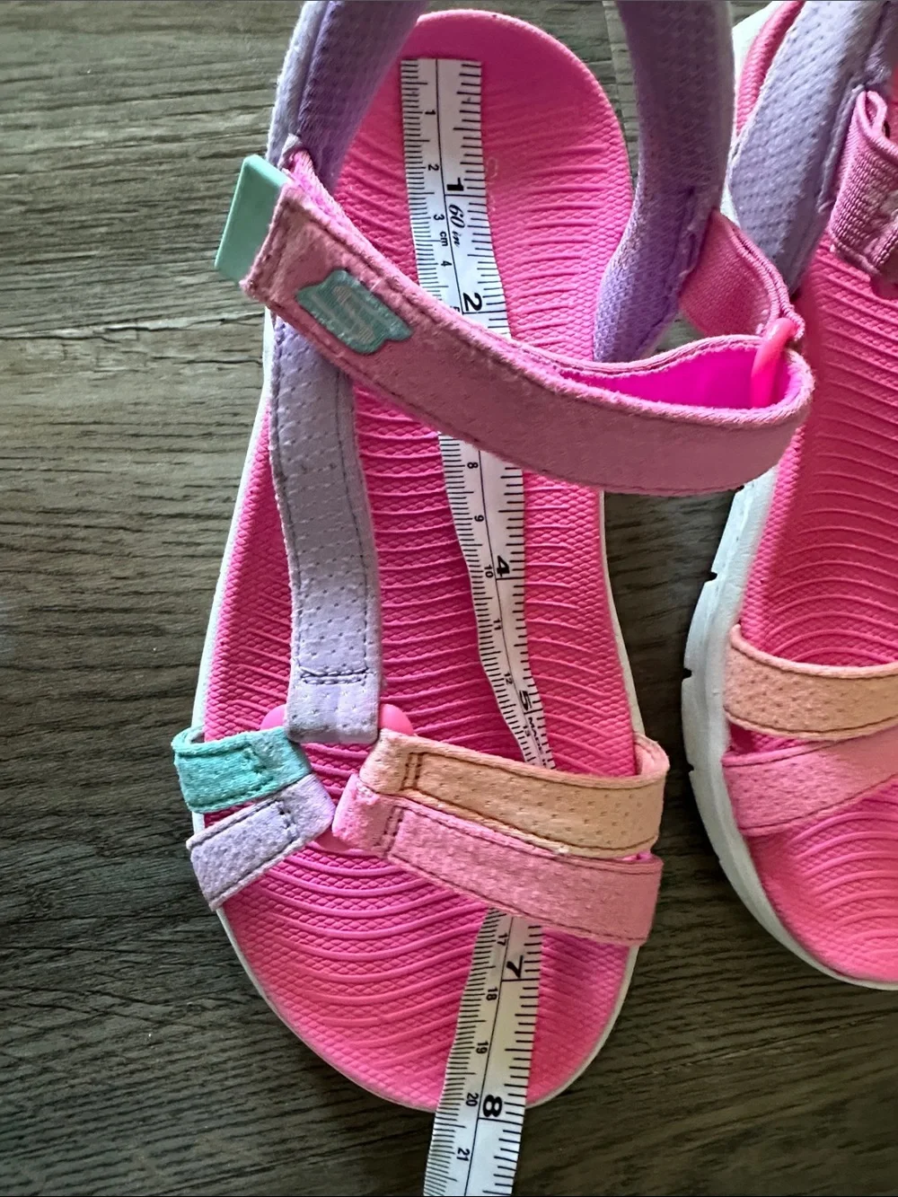 Skechers Girls Pink Pastel Accent Sport Sandals